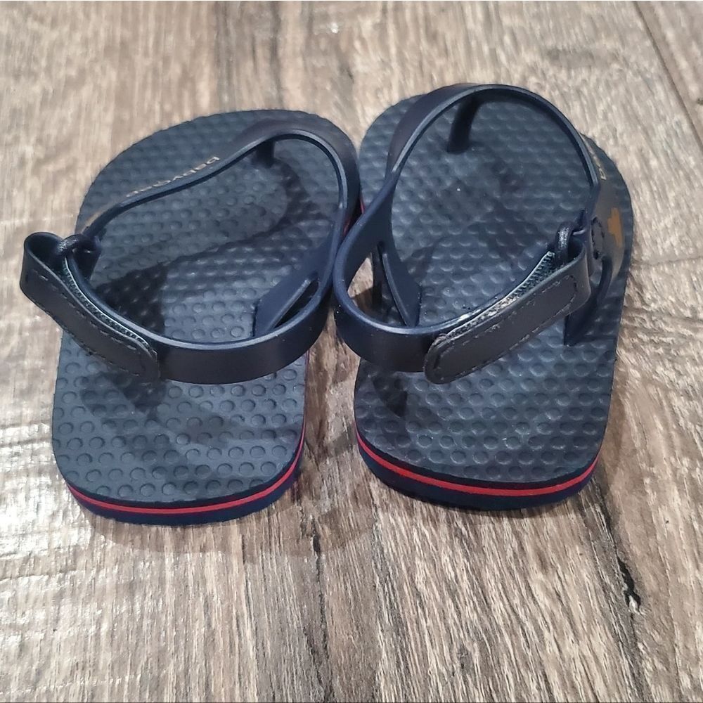 Baby GAP Flip Flops Size 0-3M Baby Navy Flip Flops - Picture 4 of 9